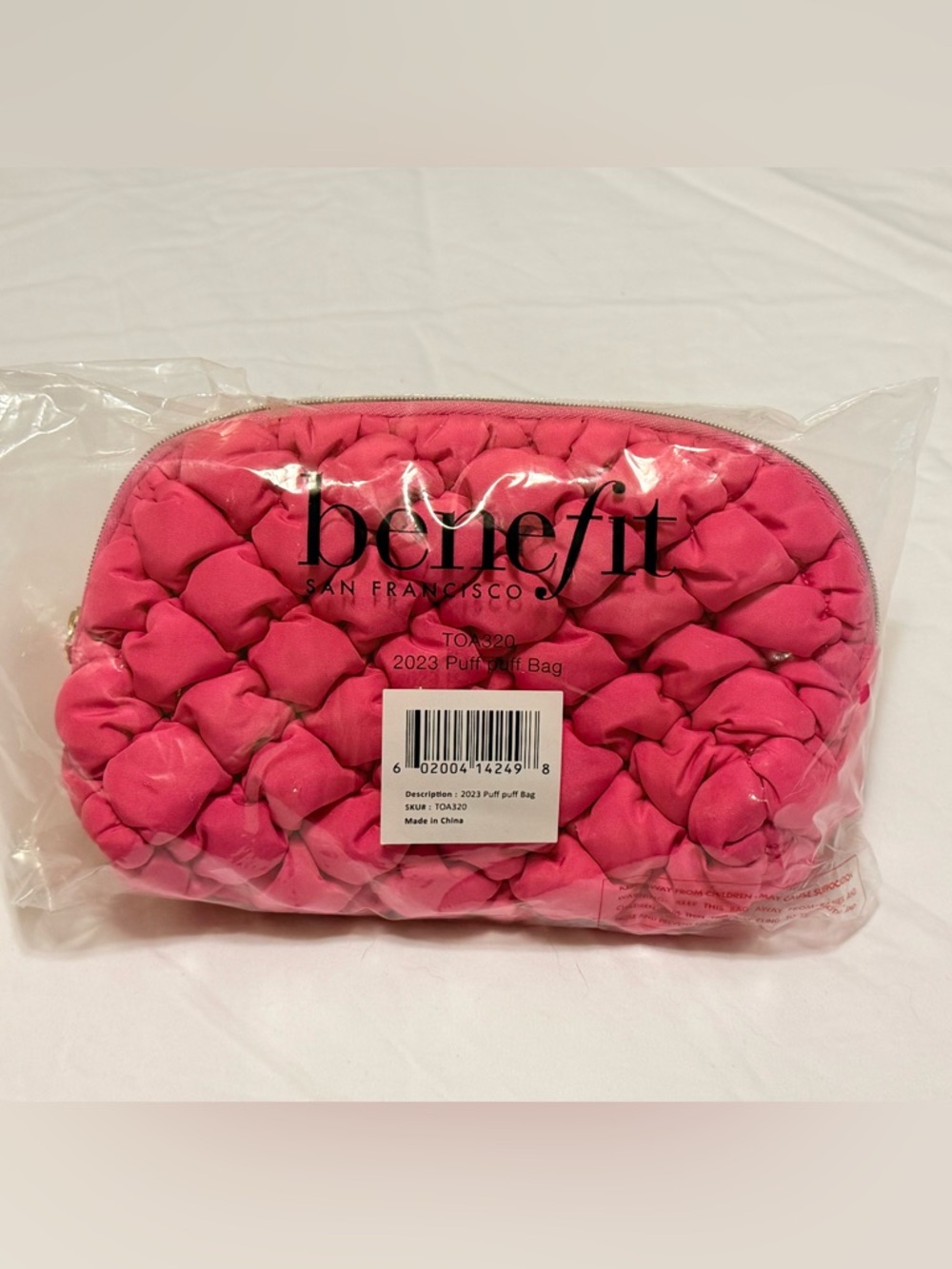 Benefit Cosmetics | Puff Cosmetic Bag in Hot Pink